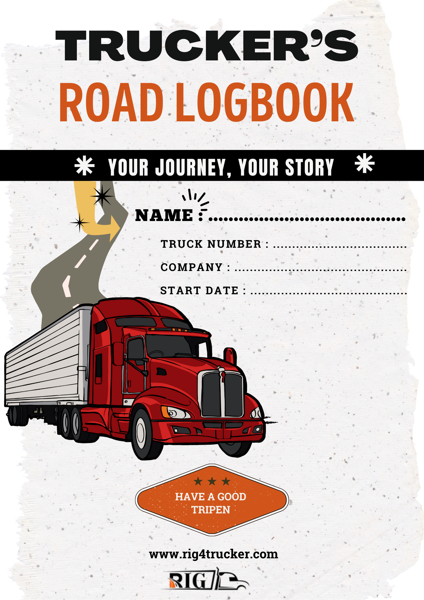 Trucker’s Road Logbook (Printable PDF) – Rig4Trucker